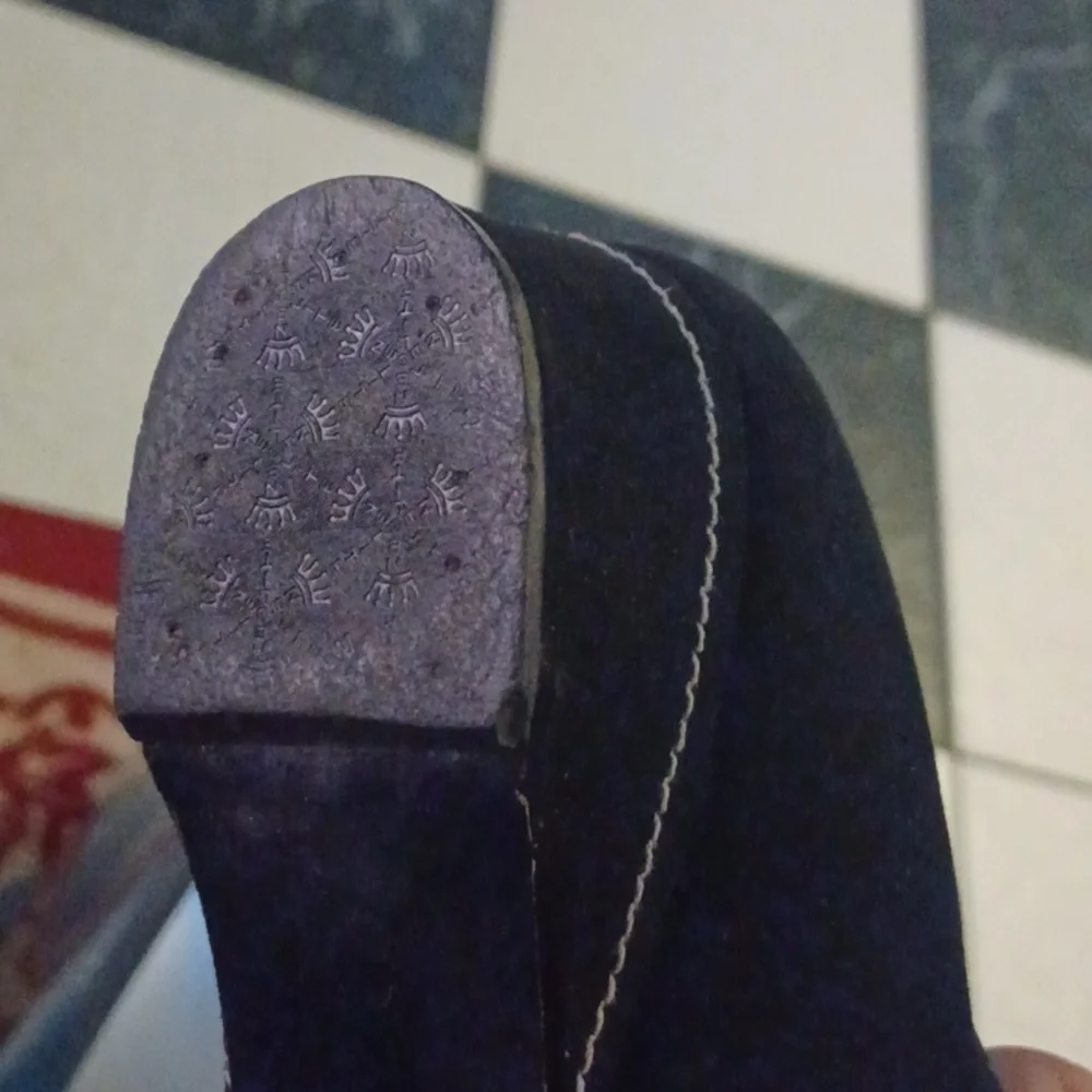 Vintage Selby Black Suede Loafers 8 1/2